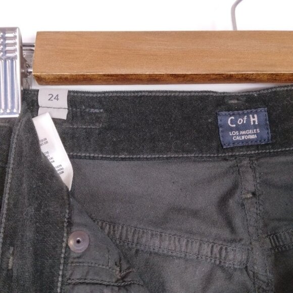 Citizens Of Humanity Cara High Rise Cigarette Ankle Green Velvet 24 - Picture 5 of 12